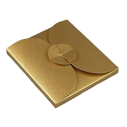 Pudełeczko gift na CD złote 35216 - 145x130x10mm