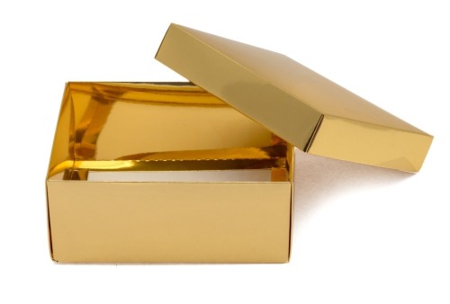 Pudełko laminowane 160x125x70mm złote A6