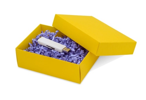 Pudełko ozdobne S 140x100x47mm Żółte A6