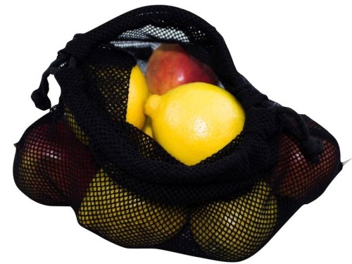 Worek z siatki 25x30 czarny 58g/m²