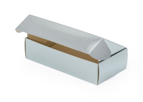 Pudełko Laminowane 200x100x50mm Srebrne F427