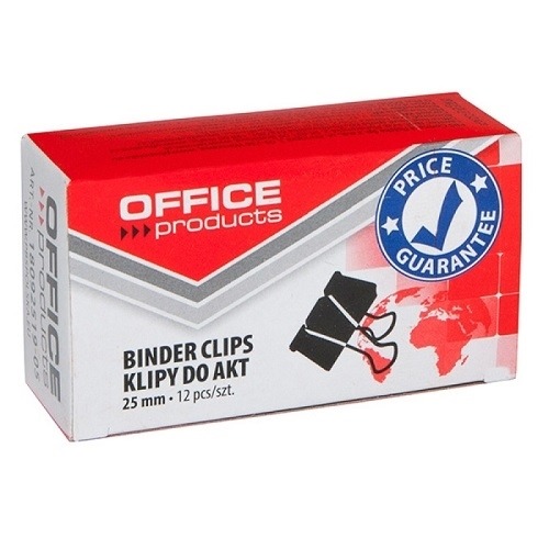 Klipy do dokumentów 25mm Office Products 12szt.