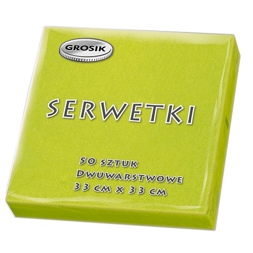 Serwetki Limonka 33x33cm 50szt. Grosik