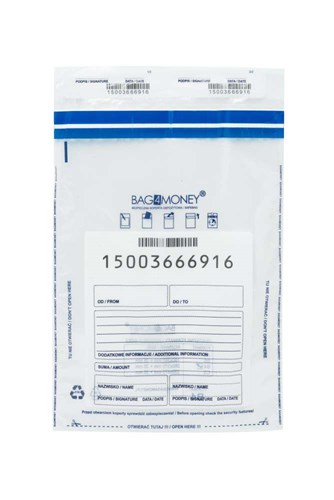 Koperty bankowe B4 250x350mm Przezroczyste 100szt.