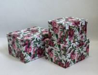 Zestaw pudełek flowerbox PROSTOKĄT KWIATY (3 szt.)