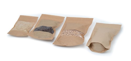 Doypack ECO KRAFT - Małe Okno - 1000ml - 100 szt.