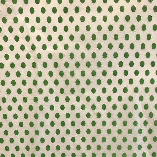 Bibuła Gładka Zielone Kropki 50x70cm 50 arkuszy