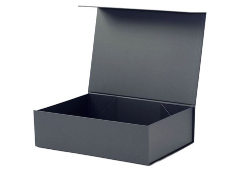 Pudełko Magnetyczne Grafitowe 350x250x100mm Karton Ozdobny Prezentowy