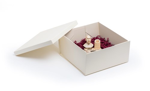 Pudełko Składane z Wieczkiem Kość Słoniowa 300x300x140mm Prezentowe