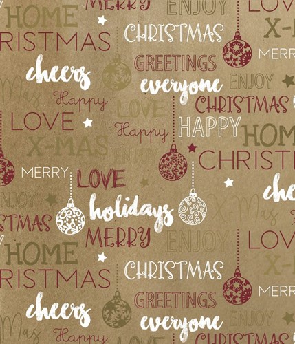 Torba świąteczna brązowa KRAFT 230x120x300mm ŻYCZENIA