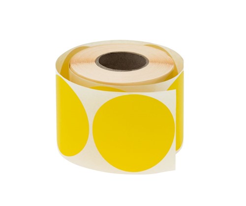 Naklejki okrągłe Fi 60mm 500szt Żółte