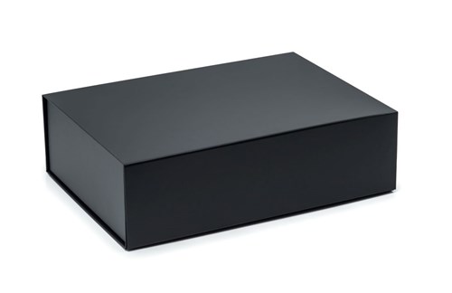 Pudełko Magnetyczne Czarne 350x250x100mm A4 Zamykane Na Magnes Ozdobne