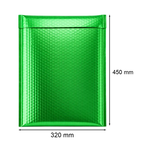 Koperta bąbelkowa metaliczna zielona K20 320x450mm