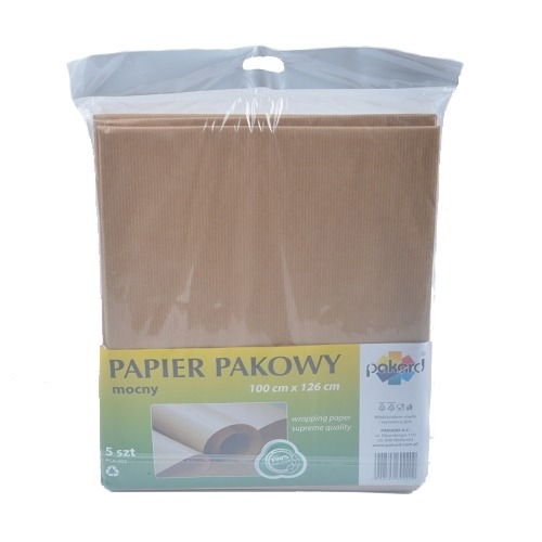 Papier Kraft 100x126cm 5szt arkuszy Foliowany