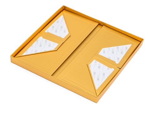 Pudełko Prezentowe z wiekiem 300x300x140 złoty składane opakowanie