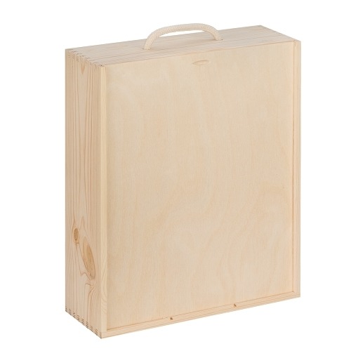 Drewniane pudełko na 3 butelki K-953