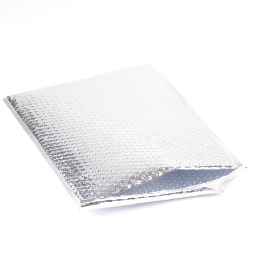 Koperty bąbelkowe metaliczne srebrne CD 100 szt