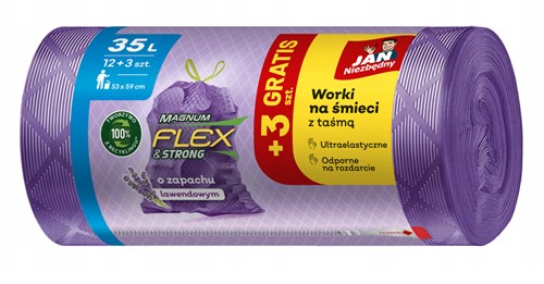 JN Worki LD Magnum FLEX Lawendowe 35L 12szt