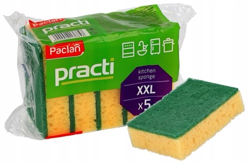 Dwustronne gąbki kuchenne Practi – skuteczne, trwałe, 5 sztuk