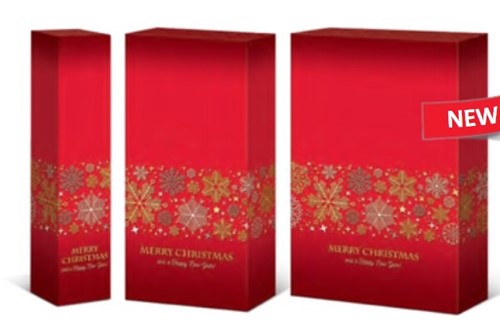 Karton Świąteczny Czerwone Merry 360x78x78mm