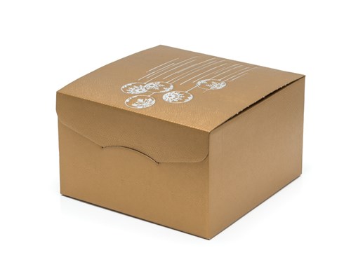 Pudełko świąteczne składane XL 250x250x150mm K-8082 ZT złote