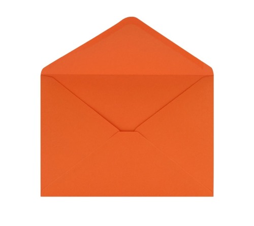 Koperty na zaproszenia C6 Pomarańczowe 120g 50szt.
