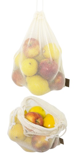 Woreczek 25x30 ECRU z siatki bawełnianej