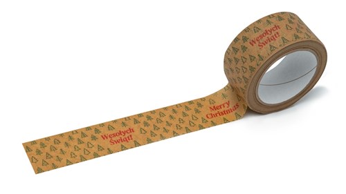Taśma Świąteczna Papierowa Choinki 48mm/50m