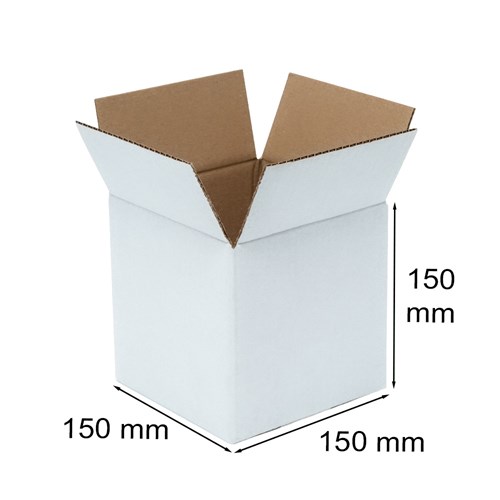 Karton klapowy 150x150x150mm / Biały