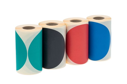 Naklejki okrągłe Fi 150mm 250szt Czarne