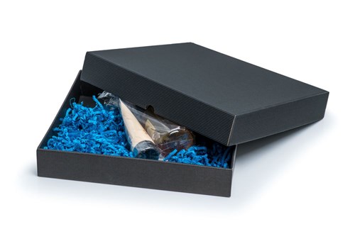 Pudełko karbowane czarne 290x300x50mm