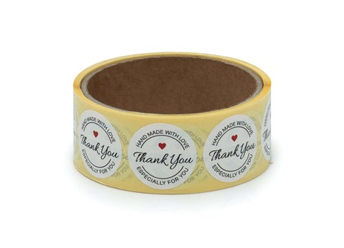 Naklejki okrągłe Białe Fi30mm Thank You 7 - 200szt