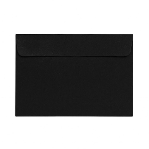 Koperty Ozdobne C6 HK Perłowy Czarny 120g 50 sztuk - Koperty Perłowe