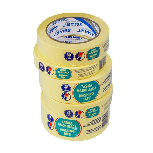 Taśma papierowa maskująca / malarska SMART 19mm/50m