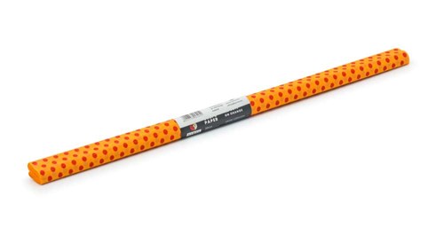 Bibuła Marszczona 50x200cm Pomarańczowa w kropki