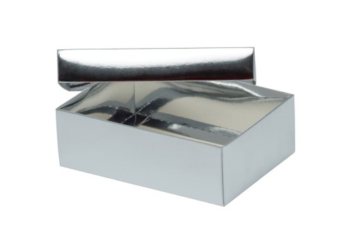 Pudełko Laminowane 255x160x75mm Srebrne