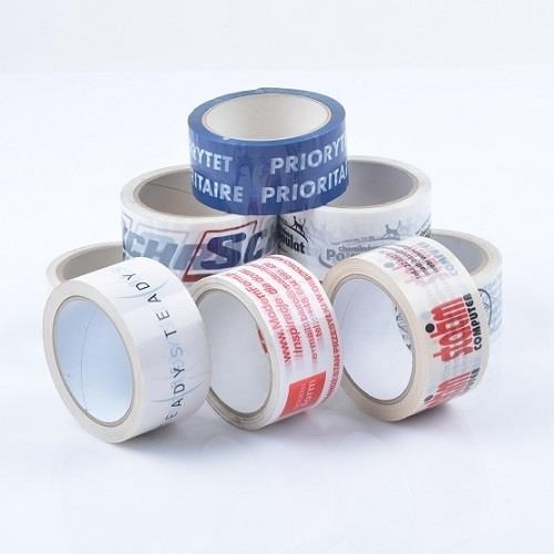Taśma pakowa z nadrukiem, klej akryl, 48mm 60y, 1 kolor, 108szt rolek