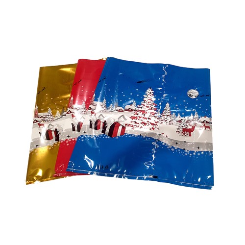 Woreczki foliowe świąteczne Czerwone 50x55cm 1szt
