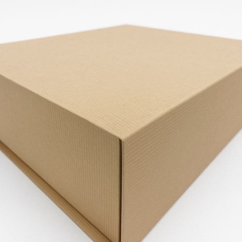 Pudełko Magnetyczne Kraft Prążek 350x250x100mm Opakowanie Premium