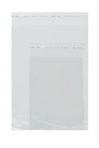 Torebki foliowe z taśmą 6,6x8,7+2,5cm 100szt