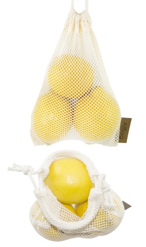 Woreczek 15x20 ECRU z siatki bawełnianej