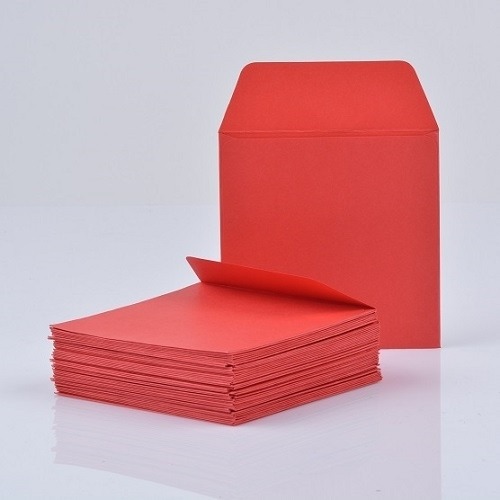 Koperty CD Czerwone 125x125mm 50szt