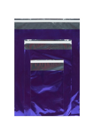 Woreczki Metalizowane 320x430+50mm Fioletowe