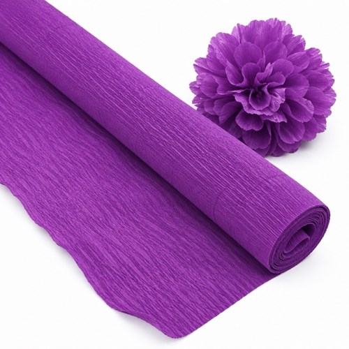 Krepina Włoska 180g Purpurowa 50×250 cm Profesjonalna Bibuła Dekoracyjna