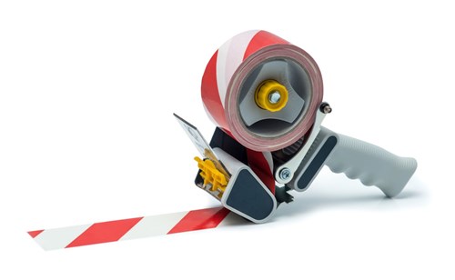 Taśmy podłogowe biało czerwone