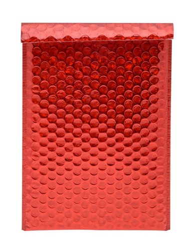 Koperta bąbelkowa metaliczna czerwona G17