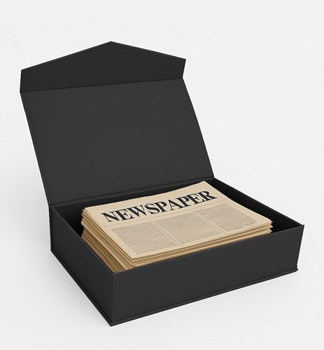 Czarne pudełko magnetyczne trójkątne 35x25x10 cm – elegancki i oryginalny wybór