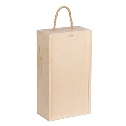 Drewniane pudełko na 2 butelki K-952