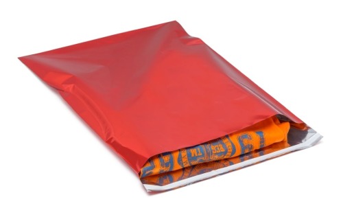 Woreczki Metalizowane 230x325+50mm Czerwone