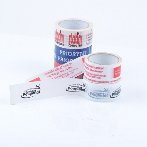 Taśma pakowa z logo Solvent 3 kolory 108 szt.